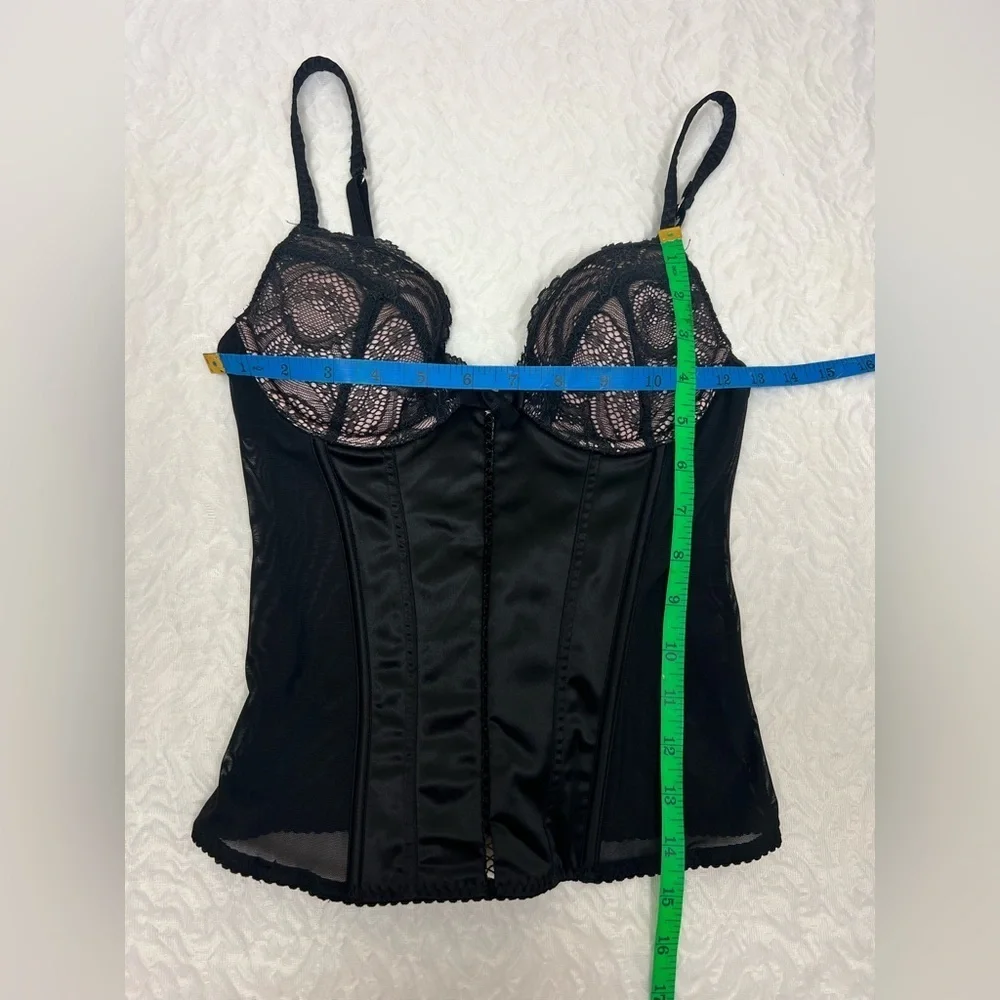 Victoria’s Secret Elegant Black Lace Bustier 34B